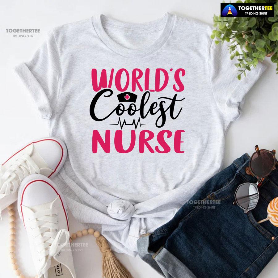 World's Coolest Nurse Heartbeat T-Shirt World's Coolest Nurse Heartbeat T-Shirt