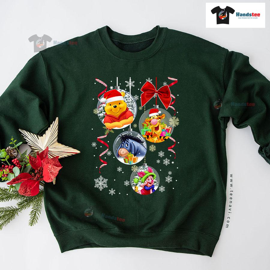 Winnie-the-Pooh Tigger Eeyore Piglet Christmas Ornament Sweatshirt Winnie-the-Pooh Tigger Eeyore Piglet Christmas Ornament Sweatshirt