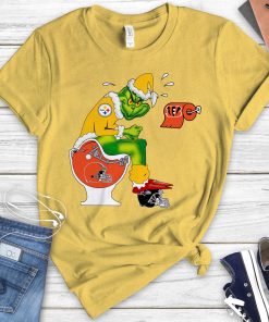 The Grinch Pittsburgh Steelers Shit On Toilet Cleveland Browns And Other Teams Christmas Sweatshirt