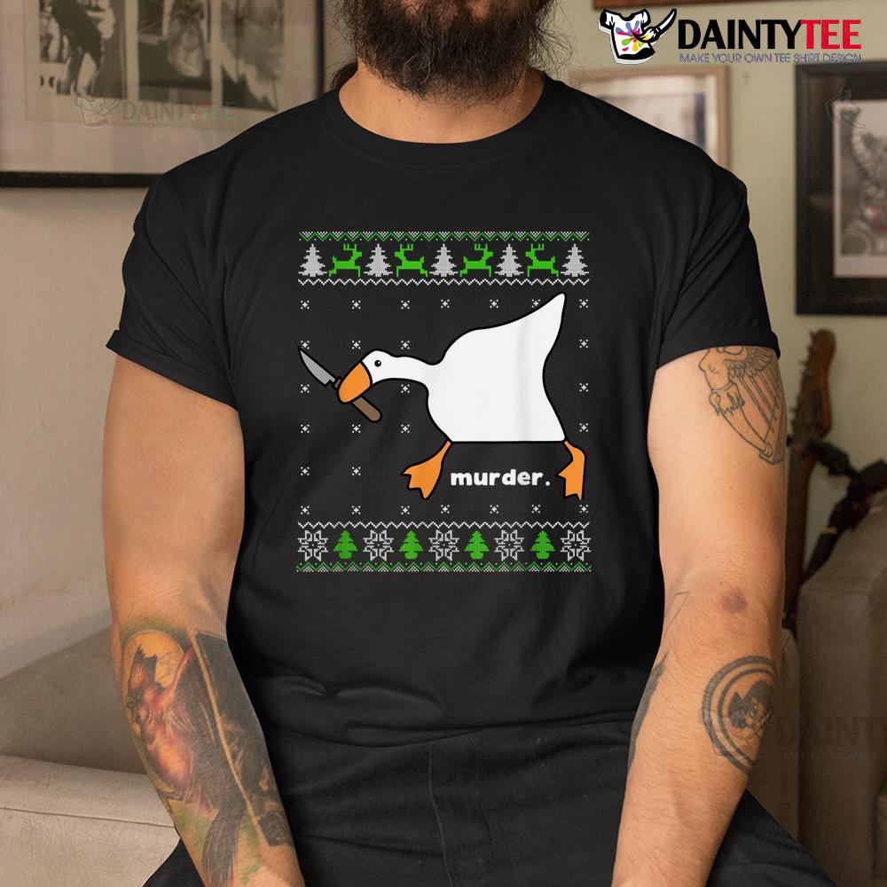 Christmas Goose Murder Ugly Sweater Shirt Christmas Goose Murder Ugly Sweater Shirt
