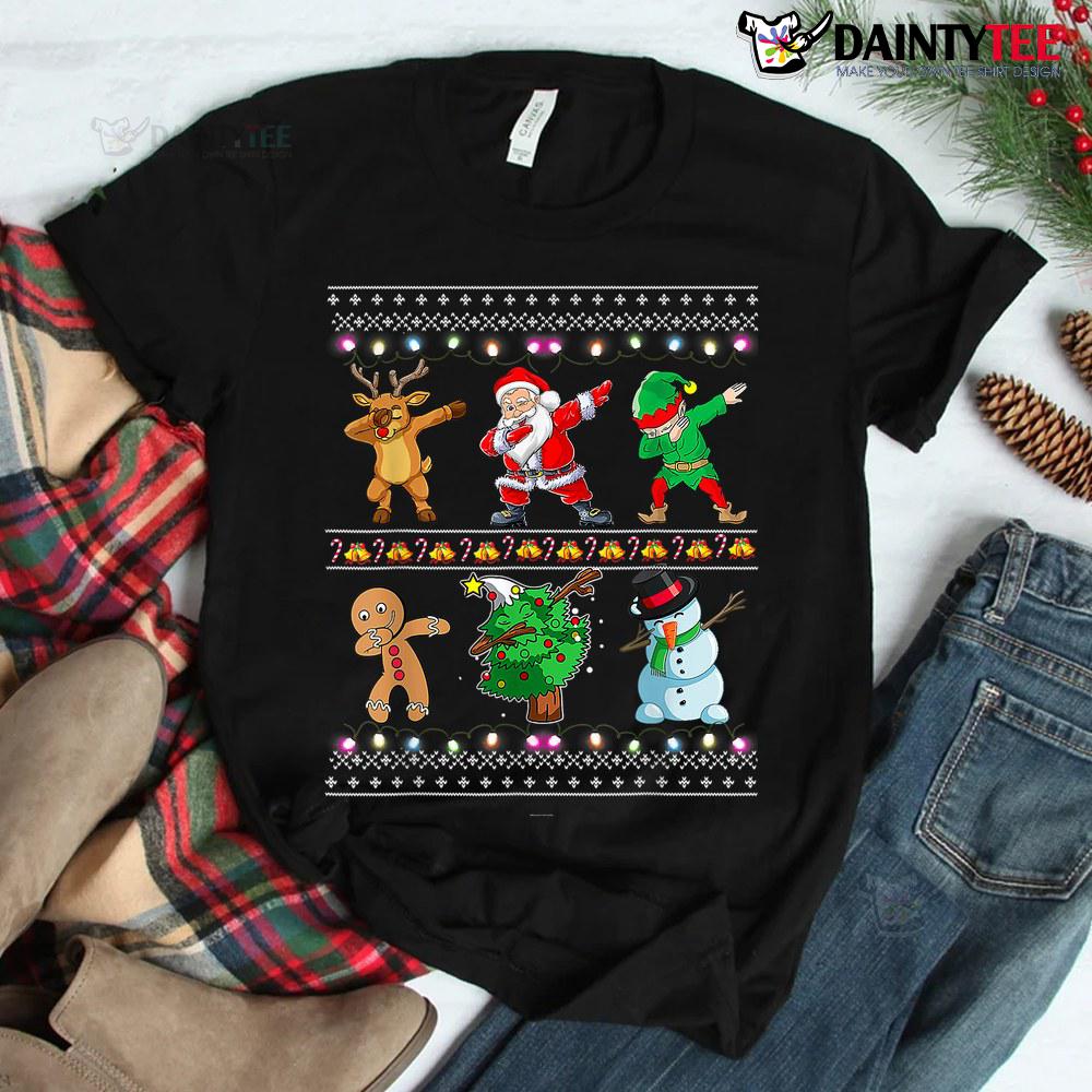 Dabbing Santa Elf Friends Christmas Shirt Dabbing Santa Elf Friends Christmas Shirt
