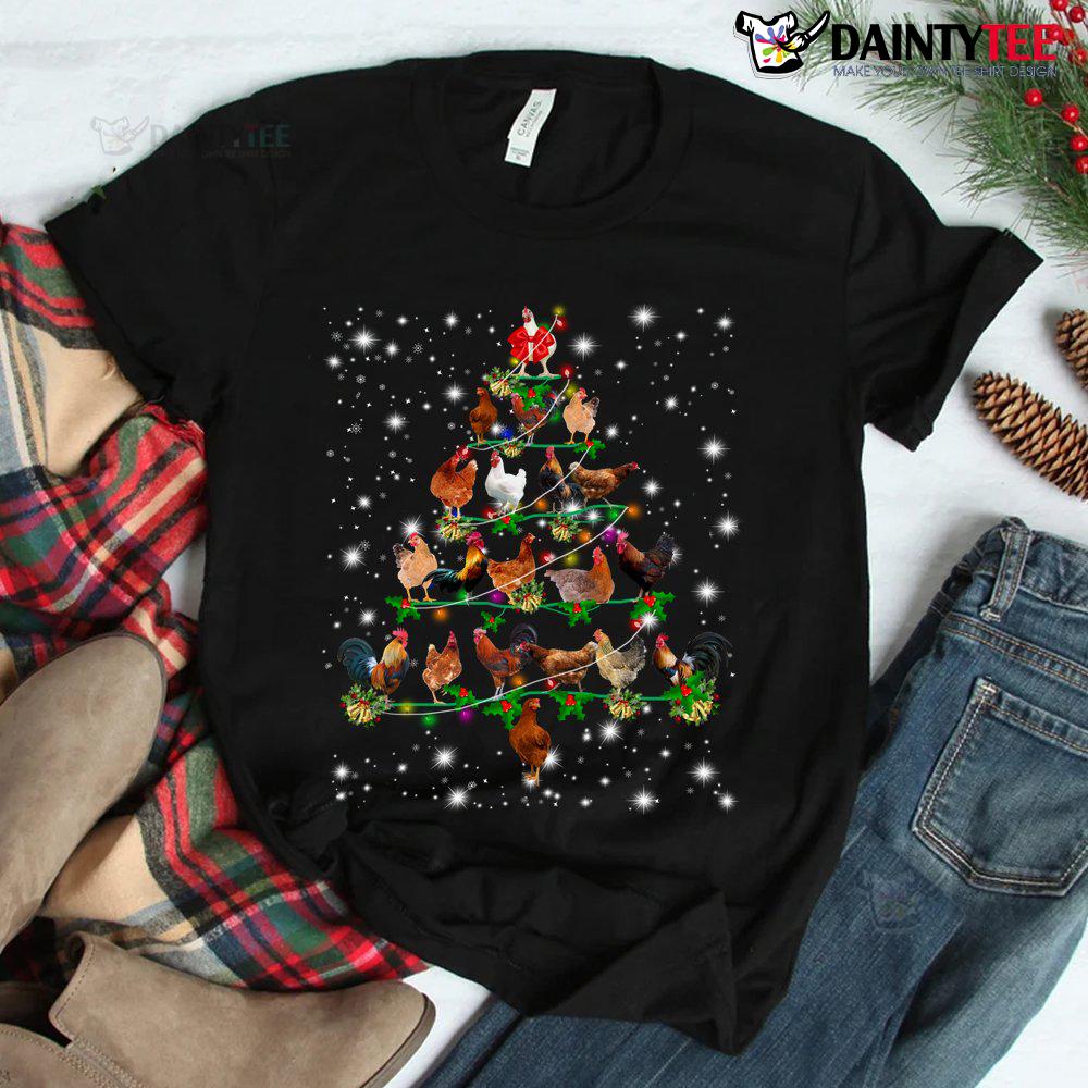 Funny Chickens Christmas Tree Ornament Decor Shirt Funny Chickens Christmas Tree Ornament Decor Shirt