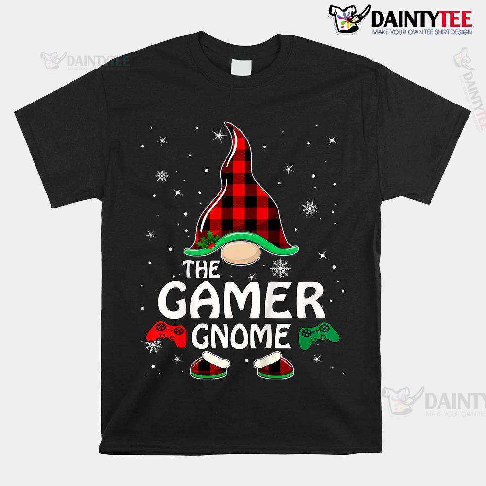 Gamer Gnome Buffalo Plaid Matching Family Christmas Pajama Shirt Gamer Gnome Buffalo Plaid Matching Family Christmas Pajama Shirt