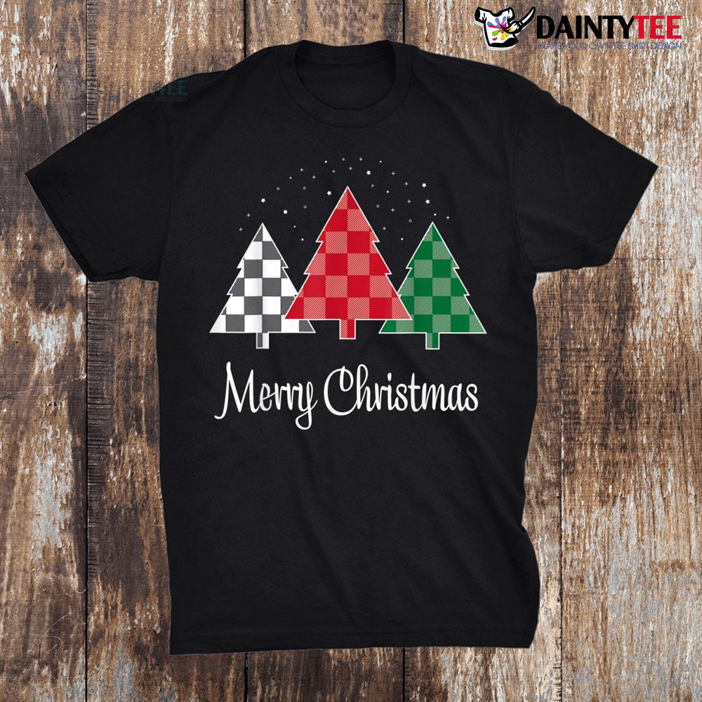 Merry Christmas Plaid Trees Xmas Shirt Merry Christmas Plaid Trees Xmas Shirt