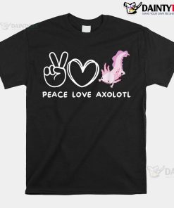 Peace Love Axolotl Retro Axolotl Shirt