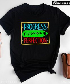 Progress Over Perfection Crayon Student Back To School T-Shirt