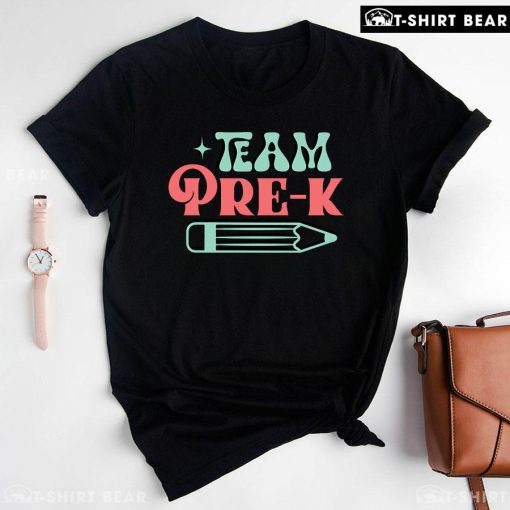 Team Pre-K Pre-Kindergarten Crayon Kid Back To School T-Shirt