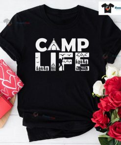 Camp Life Wild Adventure Tent Campfire Camping Car T-Shirt