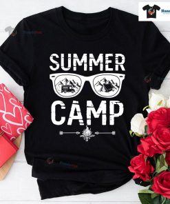 Summer Camp Glasses Camping Car Tent T-Shirt