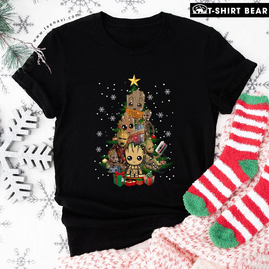 Baby Groot Guardians of the Galaxy Christmas Tree T-Shirt Baby Groot Guardians of the Galaxy Christmas Tree T-Shirt