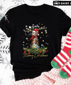 Meowy Christmas Lovely Christmas Cat Tree T-Shirt