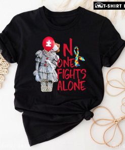 IT Pennywise Autism Awareness No One Fight Alone T-Shirt