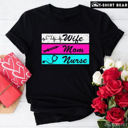 Wife Mom Nurse Vintage T-Shirt