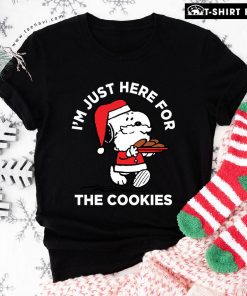 Peanuts Santa Claus Snoopy I'm Just Here For The Cookies T-Shirt