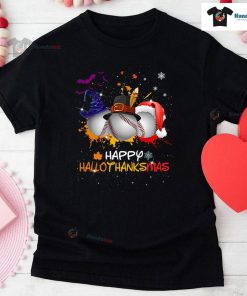 Baseball Happy Hallothanksmas Gift For Sport Lover T-Shirt