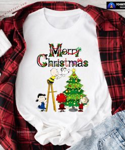 Merry Christmas Snoopy Charlie Brown Lucy van Pelt Linus van Pelt T-Shirt