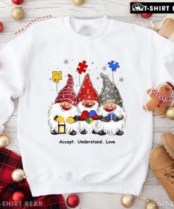 Accept Understand Love Autism Awareness Christmas Gnome Sweatshirt