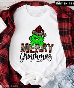 Merry Grinchmas Leopard Funny Grinch T-Shirt