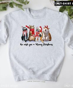 We Wish You A Meowy Christmas Cat Lover Santa Claus Sweatshirt