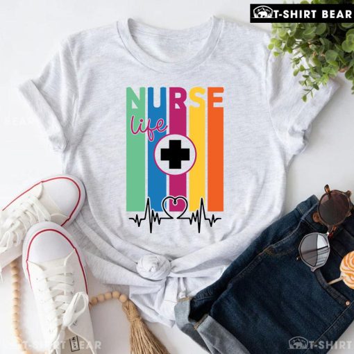 Nurse Life Heartbeat Vintage T-Shirt
