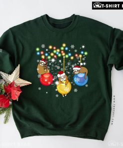 Smiling Sloth Christmas Ornament Snowflake Sweatshirt