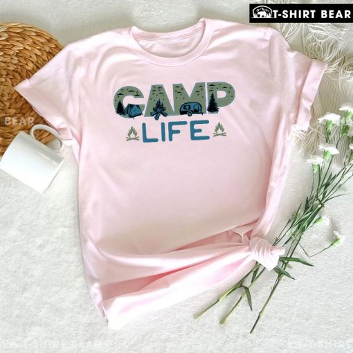 Camp Life Tent Campfire Camping Car T-Shirt