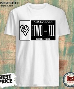 Alicia Clark Tattoo Director Plate Number Shirt