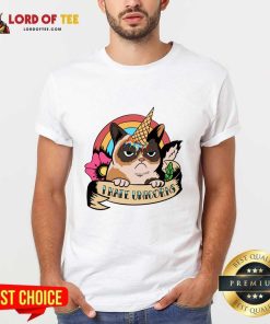 Angry Cat I Hate Unicorns Shirt