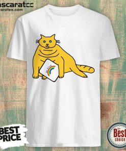 Chonk Cat Says Be Kind With Rainbow Shirt