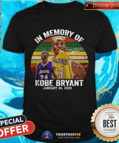 In Memory Of Kobe Bryant January 26 2020 Vintage Shirt - Design By Togethertee.com