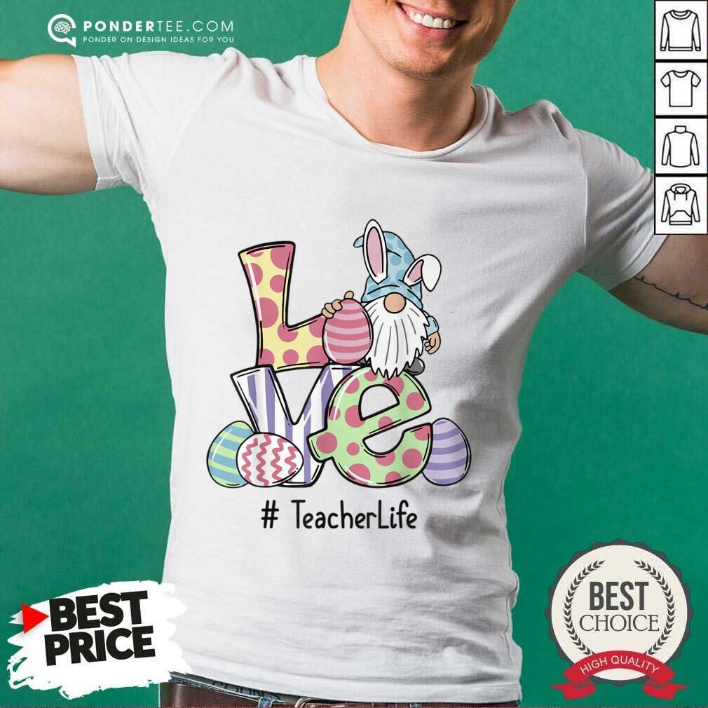 Love Teacher Life Easter Gnome Egg Hunting Basket Shirt Love Teacher Life Easter Gnome Egg Hunting Basket Shirt
