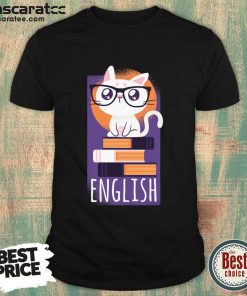 Nerd Cat English Book Shirt