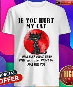Top If You Hurt My Cat I Will Slap You So Hard Even Google Won’t Be Able Find You Shirt
