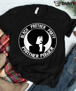 Black History Panther Party Logo Afro Hair Shirt
