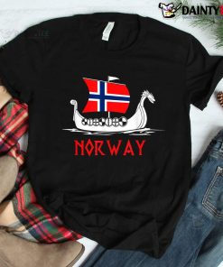 Boat Norwegian Flag Norway Viking Ship Norway Shirt