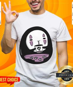 Cute No Face Kaonashi Drinking Bubble Tea T-shirt