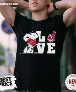 Snoopy Love Cleveland Indians T-Shirt