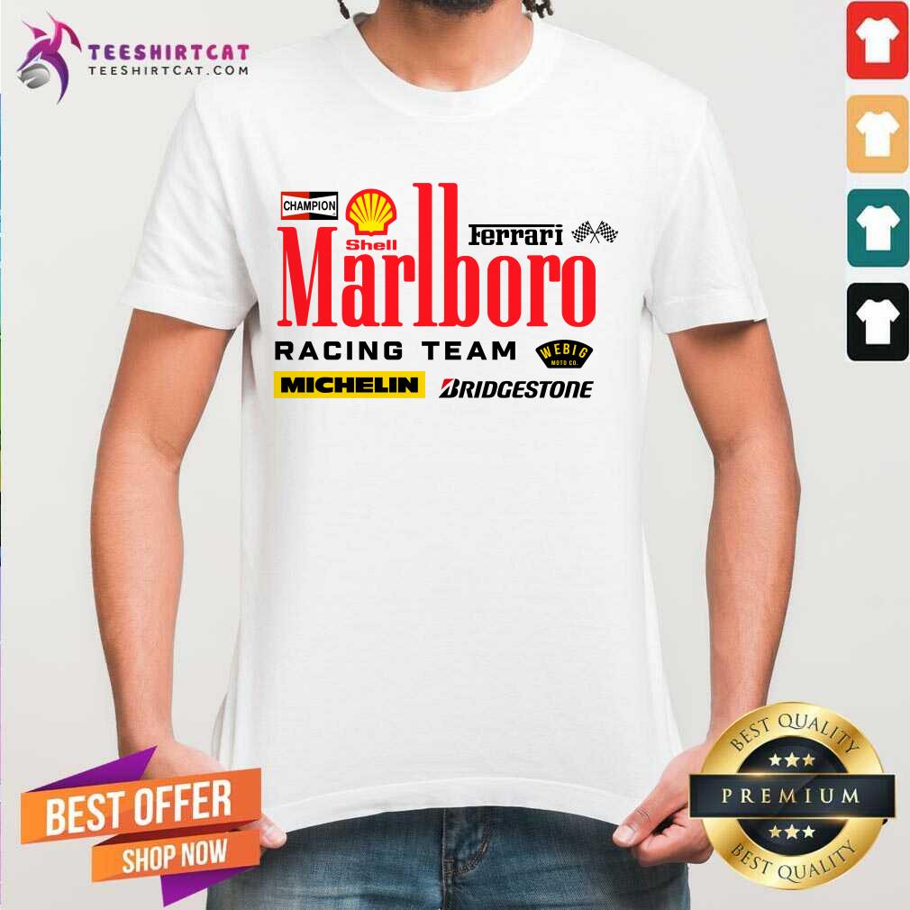 shirt Marlboro Racing Ferrari Shell Michelin Ridgestone Racing Champion T-shirt