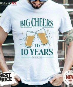 Avenue Pub's Beer Cheers 10 Years T-shirt