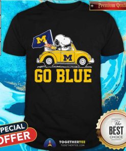 Peanuts Snoopy And Woodstock Michigan Wolverines Go Blue 2023 CFP National Champions T-shirt
