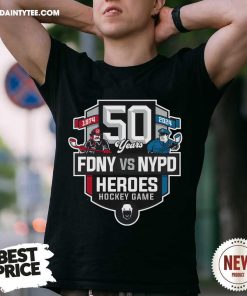 50 Years FDNY vs NYPD Heroes Hockey Game T-shirt