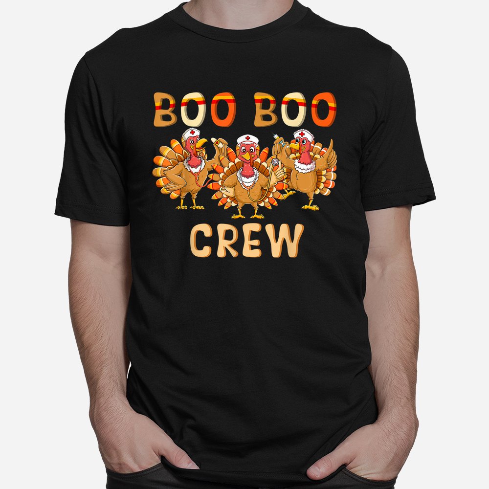 Boo Boo Crew Nurse Thanksgiving Matching Turkey Nurse Shirt