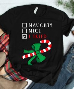 Christmas Candy Cane I Tried Checklist Shirt