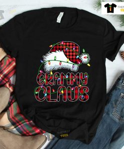 Grammy Claus Shirt Christmas Lights Pajama Family Matching Shirt