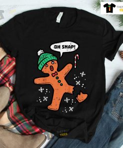 Oh Snap Gingerbread Man Funny Christmas T-shirt