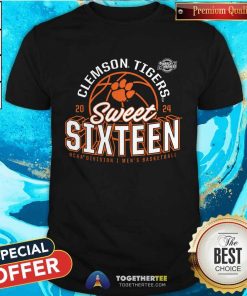 Clemson Tigers 2024 NCAA Men's Basketball Tournament March Madness Sweet Sixteen Defensive Stance T-Shirt