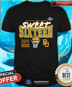 Baylor Bears 2024 NCAA Women's Basketball Tournament March Madness Sweet 16 Fast Break T-Shirt