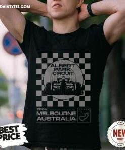 2024 Albert Park Circuit Men's Checkered T-shirt