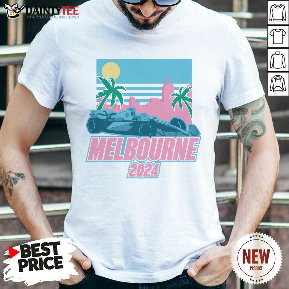 shirt 2024 Albert Park Circuit Skyline Car T-Shirt