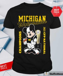 Mickey Mouse X Michigan Wolverines 2023 CFP National Champions T-shirt